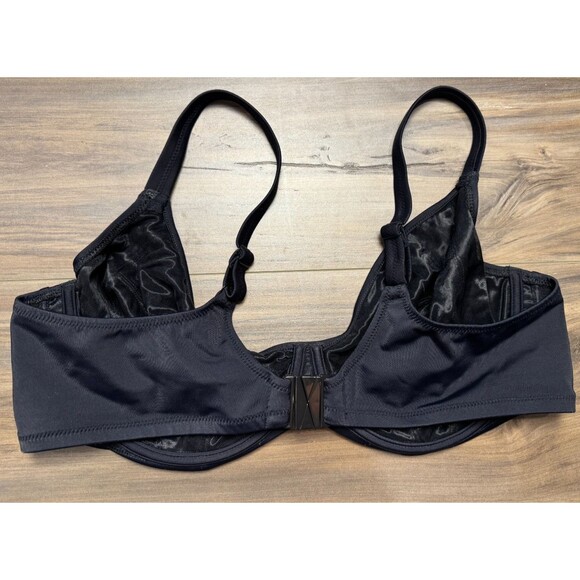 Elomi Essentials US 40DDD Black Plunge Underwire Bikini Top Style ES7504BLK - Picture 2 of 4